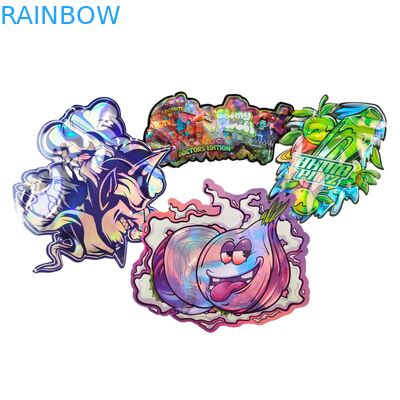 Sacchetti Mylar Display Box 3.5g a forma personalizzata a prova di bambino Soft Touch Die Cut per 1g 3.5g 7g 14g 28g Edible Plastic