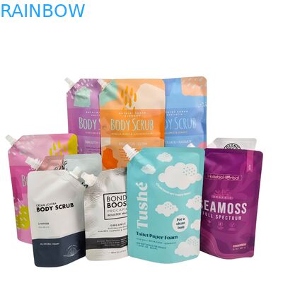 Sacchetto di imballaggio in plastica liquida con bocchetto a spruzzo per bevande cosmetiche