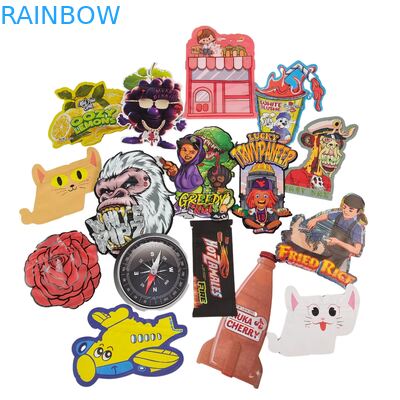 Sacchetti Mylar a prova di bambino da 3,5 g con chiusura a zip irregolare, stampa digitale, PET, per confezioni di biscotti e caramelle gommose commestibili