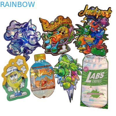 Sacchetti Mylar Doypack Fustellati per Alimenti Cali 3.5g 7g 14g 28g Sugar Cookie Lucidi/Opachi, a Prova di Odore con Chiusura Zip