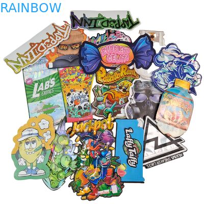 Rainbow Packaging Custom Die Cut Mylar Bags Forma Speciale 3.5g 7g 14g 28g Childproof Smell Proof Edible Plastic Flower Bag