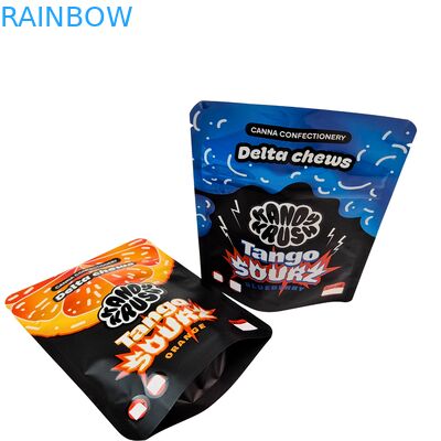 Busta personalizzata Rainbow 3.5g 8th Stand up Mylar Bag Edibles Antiodore Busta a forma speciale per Cookie Gummy Cali Pack Combo