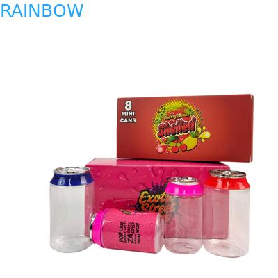 Etichetta personalizzata Bottone di plastica trasparente da 3,5 g e 7 g PET con coperchi di alluminio a vite per zucchero Caramelle biscotti imballaggi alimentari scatole di carta da mostra