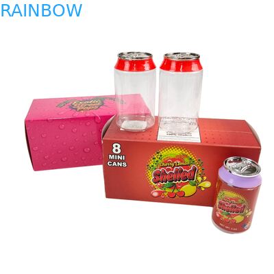 Etichetta personalizzata Bottone di plastica trasparente da 3,5 g e 7 g PET con coperchi di alluminio a vite per zucchero Caramelle biscotti imballaggi alimentari scatole di carta da mostra