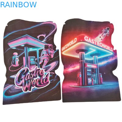 Sacchetti Mylar fustellati personalizzati 3.5g-28g con zip a prova di bambino