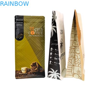 Sacchetto per chicchi di caffè con zip e valvola personalizzato