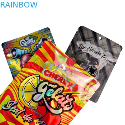 Confezioni per barrette di cioccolato a base di funghi gomme 8th Cali Food Doypack sacchetti Mylar 3,5 Cali confezioni confezioni commestibili 3 sigilli laterali