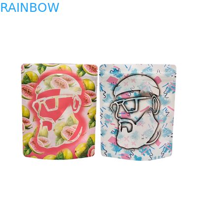 Sigillo termico riutilizzabile 3.5g 1oz sacchetti a cerniera Mylar Stand-up Folietta di alluminio antiodore Cali Food Storage Sacchetti Mylar stampati su misura