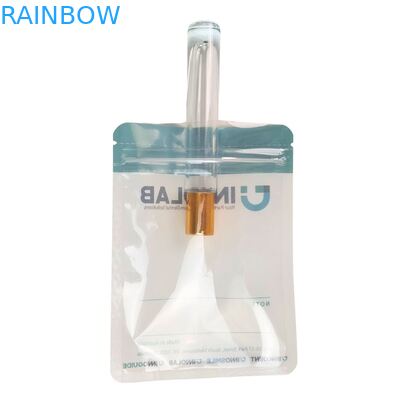 Sacchetto con cerniera bianca personalizzabile per denti, allineatori trasparenti, imballaggio a un lato trasparente con sigillamento termico e allineamento del logo