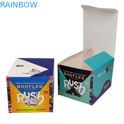Recyclable Paper Cardboard Display Box for Chocolate Bar Packing Nutrition bar Display Box and Back Seal Bag