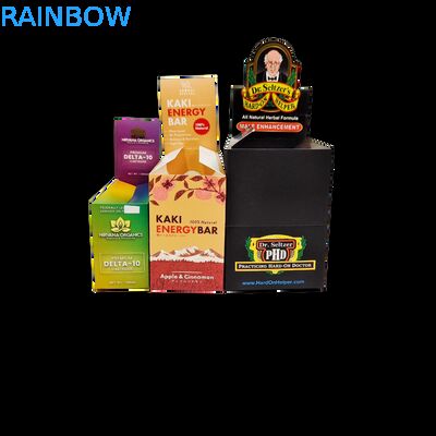 Scatola di carta Kraft pieghevole personalizzata con cartone da 350 g per il bancone al dettaglio