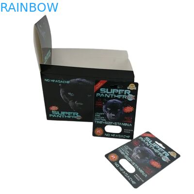 Ingrosso Personalizzato Rhino 100k 150k 200k Capsule Integratori Medicine Confezione 3D con Scatola Espositiva in Cartone