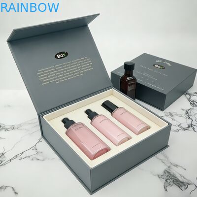 Confezione pieghevole con chiusura magnetica in cartone opaco di lusso con logo personalizzato, biodegradabile, di grandi dimensioni, per l'imballaggio di cosmetici