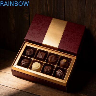 Logo personalizzato Scatola regalo di cioccolato personalizzata Imballaggio Caramelle Cosmetici di cioccolato Scatola bar di cioccolato vuota Scatola