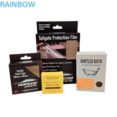 Scatola di imballaggio cosmetico biodegradabile personalizzata con design classico e laminazione lucida