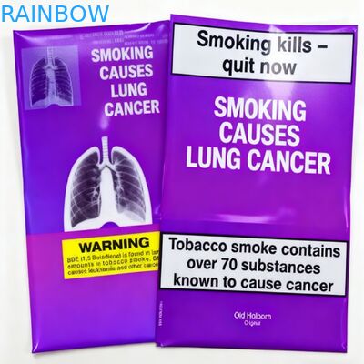Sacchetto pre-rollato con cerniera di chiusura confezionamento alimentare commestibile di grado alimentare con sigillo a tre lati sacchetto di plastica per tabacco sacchetto Mylar
