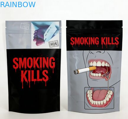 Borsa a chiusura a prova di odore per prodotti alimentari stampata su misura per imballaggi per snack