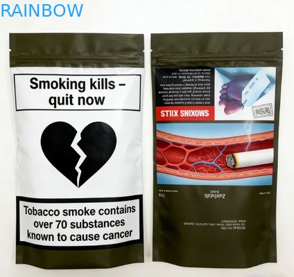 Borsa a chiusura a prova di odore per prodotti alimentari stampata su misura per imballaggi per snack