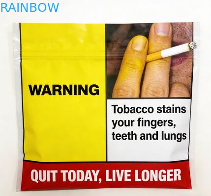 Busta per sigarette richiudibile con 3 guarnizioni laterali 25g 30g 40g 50g 100g Borsa per sigarette con foglie da fumo Borsa per tabacco con cerniera