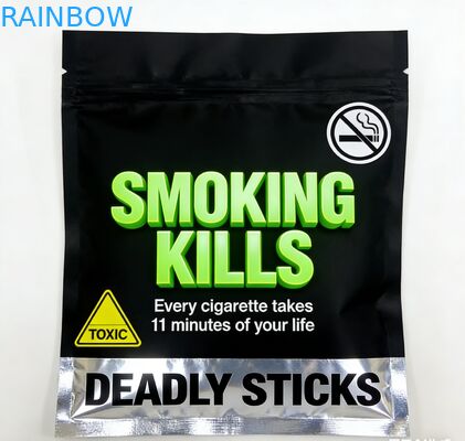 Busta per sigarette richiudibile con 3 guarnizioni laterali 25g 30g 40g 50g 100g Borsa per sigarette con foglie da fumo Borsa per tabacco con cerniera