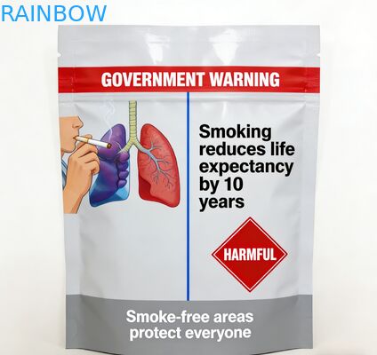 Busta per sigarette richiudibile con 3 guarnizioni laterali 25g 30g 40g 50g 100g Borsa per sigarette con foglie da fumo Borsa per tabacco con cerniera