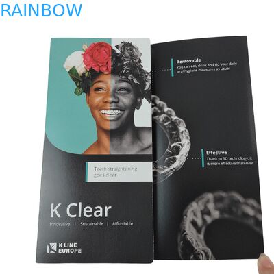 Confezione per apparecchi dentali con logo personalizzato Confezione per apparecchi ortodontici con carta per inserire i denti