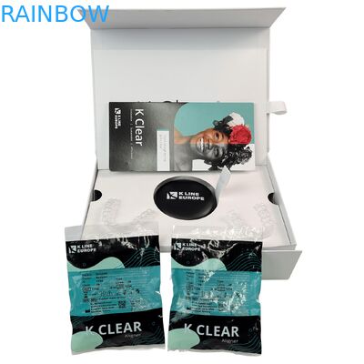Confezione per apparecchi dentali con logo personalizzato Confezione per apparecchi ortodontici con carta per inserire i denti