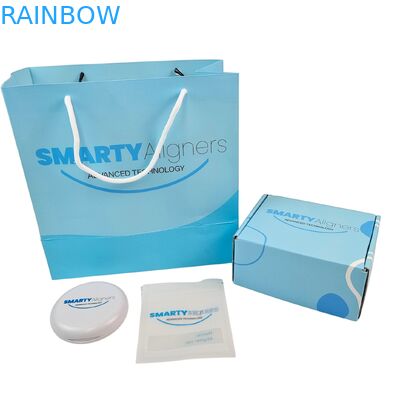 Scatole per imballaggio allineatori ortodontici personalizzati, apparecchi ortodontici, allineatori dentali, scatola per allineatori con sacchetto di carta