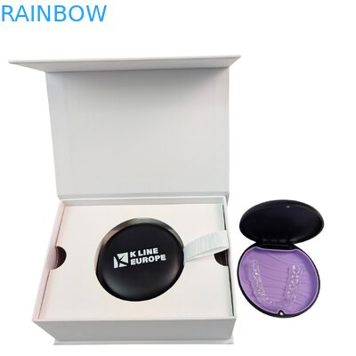 Scatola ortodontica riciclabile con logo personalizzato e chiusura magnetica per imballaggio dentale