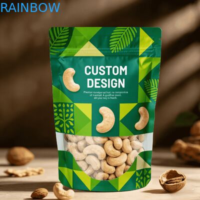 Borsa per imballaggio alimentare in plastica riciclata con stampa digitale personalizzata di alta qualità con termosaldatura e busta stand-up