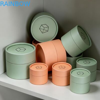 Imballaggi in cilindro biodegradabili e personalizzabili, ecologici, tubi e scatole di carta per imballaggi cosmetici e profumi sicuri per uso alimentare