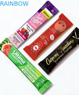 Bustina di polvere di collagene in polvere di tè al latte personalizzata 1g 3g 5g Bustina per alimenti con cerniera laminata in PET riciclabile termosaldabile