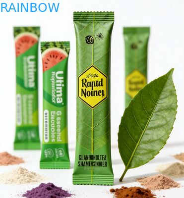 Bustina di polvere di collagene in polvere di tè al latte personalizzata 1g 3g 5g Bustina per alimenti con cerniera laminata in PET riciclabile termosaldabile