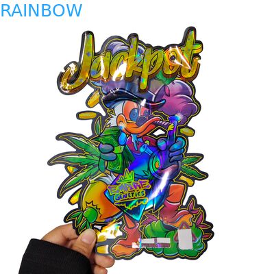 Sacchetti personalizzati stampati a forma speciale di caramelle gommose a forma di fiore all'ingrosso da 3,5 7g con chiusura a prova di bambino e logo