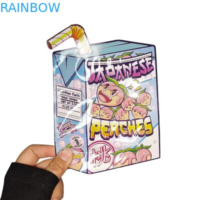 Sacchetti personalizzati stampati a forma speciale di caramelle gommose a forma di fiore all'ingrosso da 3,5 7g con chiusura a prova di bambino e logo