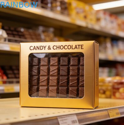 Confezione di scatole di cioccolato personalizzate con motivi in rilievo, confezione di scatole a cassetto per uso alimentare