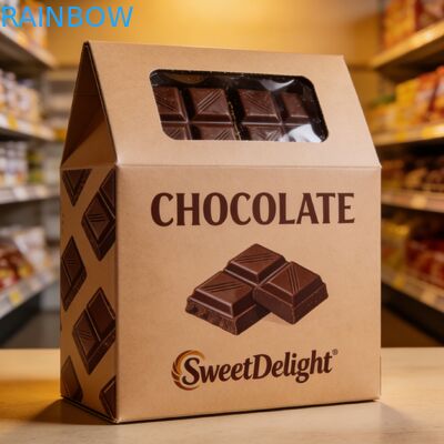 Confezione di scatole di cioccolato personalizzate con motivi in rilievo, confezione di scatole a cassetto per uso alimentare