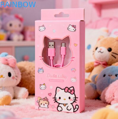 Quantità personalizzabile Scatola di carta spessore 350 g con finitura stampata a caldo per l'imballaggio del cavo USB