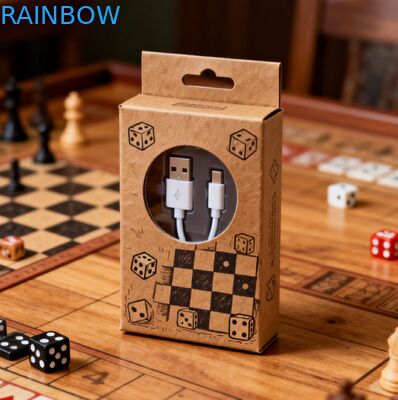 Quantità personalizzabile Scatola di carta spessore 350 g con finitura stampata a caldo per l'imballaggio del cavo USB