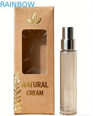 Scatola di imballaggio cosmetica biodegradabile stampata e incisa in oro per profumi