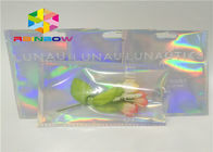 Sacchetto della stagnola del laser Mylar con il chiaro lato per le borse d'imballaggio della stagnola cosmetica dell'ologramma dell'imballaggio della polvere di scintillio dello smalto