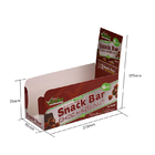 Il logo al minuto su ordinazione economico ha stampato la scatola di presentazione pieghevole del contatore del cartone ondulato per l'imballaggio di snack bar