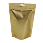 Di plastica risigillabili stanno sul  di alluminio dell'oro delle borse dell'imballaggio del caffè del sacchetto