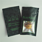 sacchetto nero di stampa UV di Kush Medical Cannabis Packaging Bag delle borse delle erbacce 1g con la chiare finestra e chiusura lampo