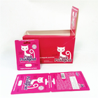 Carta rosa del contenitore di carta del Pussycat che imprime le carte d'imballaggio di timbratura calde delle scatole di presentazione della bolla sensuale di potenziamento