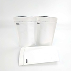 Abitudine 1/8 OZ Logo Size Resealable Aluminum Foil bianco dell'OEM 120 micron di supporto della carta kraft sui sacchetti d'imballaggio