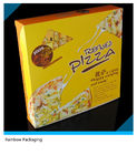 I contenitori d'imballaggio di carta attraente gialla hanno personalizzato il logo per l'imballaggio della pizza