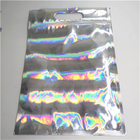 Borsa d'imballaggio olografica del foglio di alluminio di Mylar della borsa della serratura risigillabile della chiusura lampo
