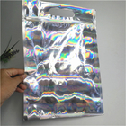 Borsa d'imballaggio olografica del foglio di alluminio di Mylar della borsa della serratura risigillabile della chiusura lampo