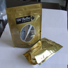 Coffe/tè a prova d'umidità sta sulla finestra ovale dorata di plastica della borsa del sacchetto
